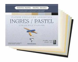 Blok do pasteli Ingres Pastel Clairefontaine - 130g, 25ark, 18x24cm, kolorowy - 2824729329