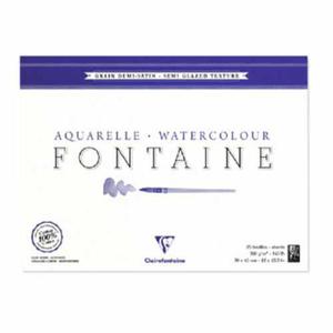 Blok do akwareli FONTAINE Clairefontaine - Demi Satine - 300g, 25ark, 18x24cm - 2875577074