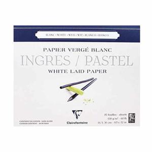 Blok do pasteli Ingres Pastel Clairefontaine - 130g, 25ark, 24x30cm, biay - 2824729335