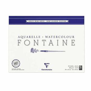 Blok do akwareli FONTAINE Clairefontaine - Demi Satine - 300g, 25ark, 30x40cm - 2824729339