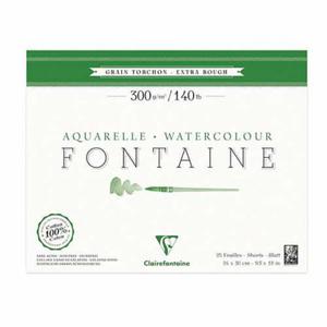 Blok do akwareli FONTAINE Clairefontaine - Torchon - 300g, 25ark, 24x30cm - 2824729342