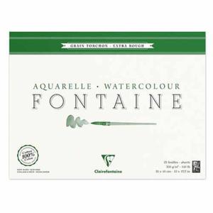 Blok do akwareli FONTAINE Clairefontaine - Torchon - 300g, 25ark, 30x40cm
