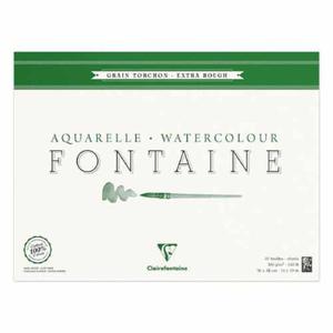 Blok do akwareli FONTAINE Clairefontaine - Torchon - 300g, 25ark, 36x48cm - 2824729344