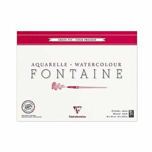 Blok do akwareli FONTAINE Clairefontaine - Grain Fin - 300g, 25ark, 30x40cm - 2824729348