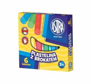 Plastelina Astra 6 kolorw - brokatowa - 2824734931