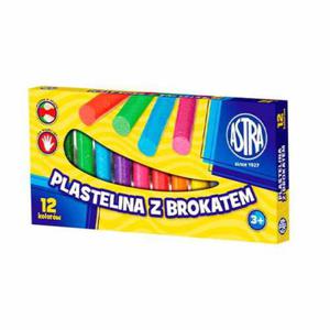 Plastelina Astra 12 kolorów - brokatowa - 2824735275