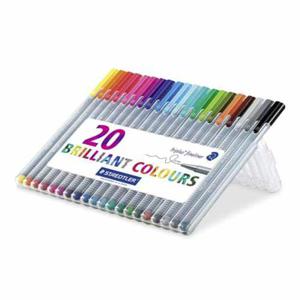 Zestaw cienkopisw STAEDTLER Triplus - 20 kolorw - 2824735414