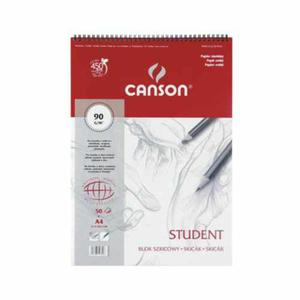 Blok szkicowy Canson Student - 90g, 50ark, A5, na spirali - 2874477957