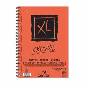 Szkicownik Canson XL Croquis - 90g, 60ark, A5, na spirali (bok) - 2833955039