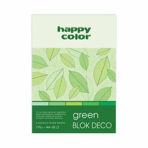 Blok do scrapbookingu Happy Color DECO - 170g, 20ark, A4 - zielony - 2871366566
