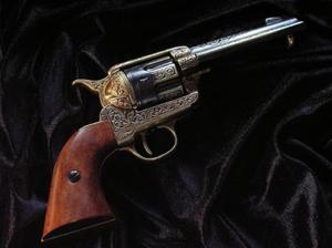 UNIKATOWA REPLIKA BRONI - ZDOBIONY REWOLWER KALIBER 45 S.COLT USA 1886r. (M-1280/L) - 2822870214