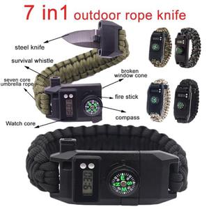 ZEGAREK BRANSOLETKA SURVIVALOWA NIEZBDNIK PARACORD 7W1 CY-PB03 - 2878578024