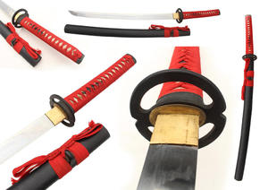 PROF JAPOSKI MIECZ WAKIZASHI KRTSZA KATANA TRENINGOWY STAL 1060 JOTS10RW - 2878578170