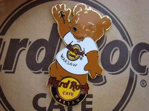 Hard Rock Cafe WARSAW 2009 BEAR PIN LE 200