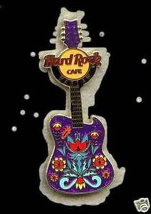 Hard Rock Cafe WARSAW 2008 FOLK ART Guitar pin LE 250 - 2827267045
