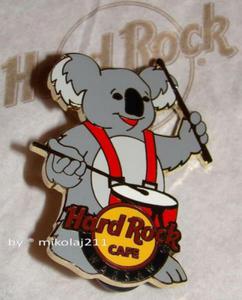 Hard Rock Cafe WARSAW '09 Koala Playing Drums Pin LE 200 - 2827267074