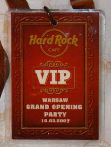 Hard Rock Cafe WARSAW '07 Staff GO Party Card + Lanyard - 2827267075