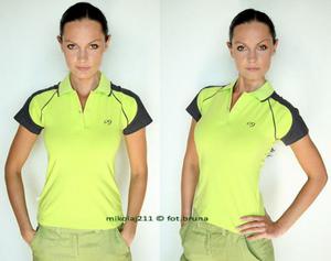 KOSZULKA Damska POLO t-shirt 9002 S-XL zielona - 2827267118