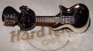 Hard Rock Cafe KRAKOW 2008 Guitar Silver 3D Pin - 2827267142