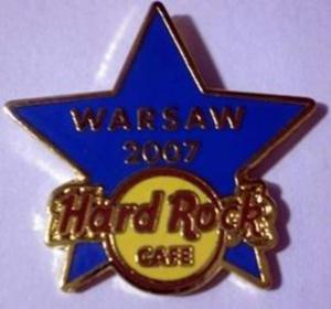 Hard Rock Cafe WARSAW 2007 Blue Training Star Pin LE 50 - 2827267256