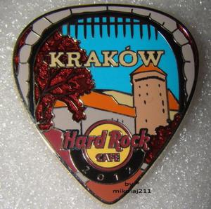 Hard Rock Cafe KRAKOW 2012 POSTCARD Guitar Pick Pin LE 200 - 2827267289