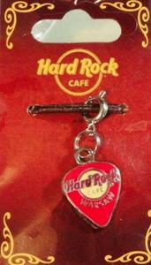 Hard Rock Cafe WARSAW Guitar Pick Charm Bracelet Bransoletka - 2841381552