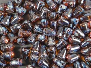 Gumdrop Beads Topaz Picasso 10x7 mm - 10 sztuk - 2833604494