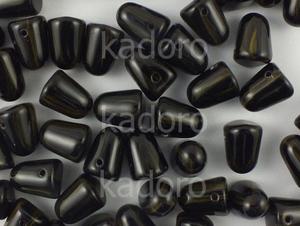 Gumdrop Beads Black Sardonyx 10x7 mm - 10 sztuk - 2833606312