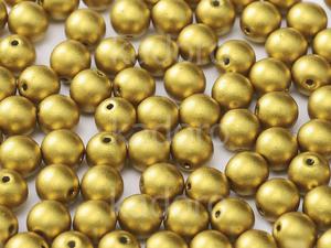 Round Beads Matte Metallic Aztec Gold 6 mm - 20 sztuk - 2874486648