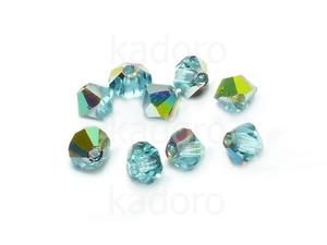 Bicone 3mm Aquamarine Vitrail - 6 sztuk - 2872684195