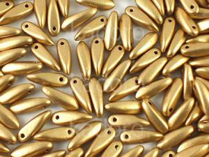 Dagger Beads Matte Metallic Flax 10x3mm - 20 sztuk - 2874486671