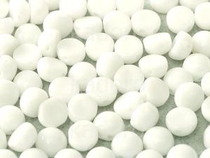 2-hole Cabochon Opaque White 6mm - 2 sztuki - 2876470867