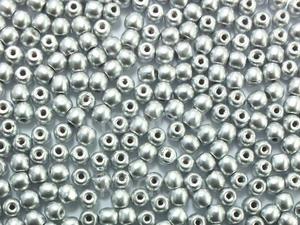 Round Beads Matte Metallic Aluminium 3 mm - opakowanie - 2874486675