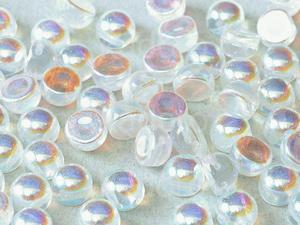 2-hole Cabochon Crystal Full AB 6mm - 2 sztuki - 2876470871