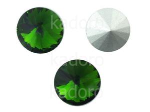 Szklane Rivoli 18 mm Dark Moss Green F - 1 sztuka - 2876250682