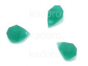 Drop 10x6mm Frosted Emerald - 1 sztuka - 2872684211