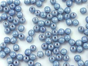 Round Beads Luster - Metallic Blue 3 mm - opakowanie - 2874486688