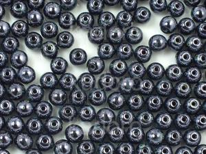 Round Beads Luster Gun Metal 4 mm - opakowanie - 2874486689