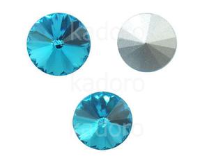 Szklane Rivoli 12 mm Aquamarine F - 2 sztuki - 2866489958