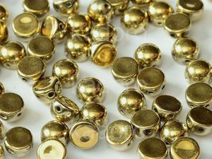 2-hole Cabochon Gold 6mm - 2 sztuki - 2872077219