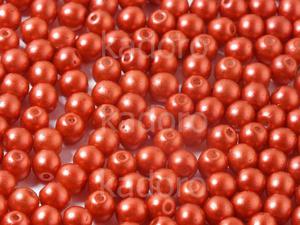 Round Beads Chalk Lava Red 4 mm - opakowanie - 2872979531