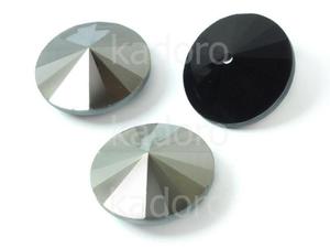 MATUBO Rivoli 18 mm Jet Hematite - 1 sztuka - 2833612967