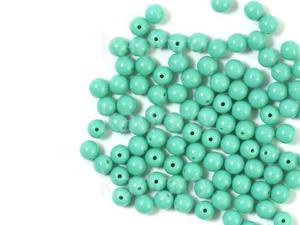 Round Beads Opaque Turquoise 4 mm - opakowanie - 2874486704