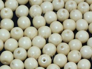 Round Beads Luster Opaque Beige 6 mm - 20 sztuk - 2868794690