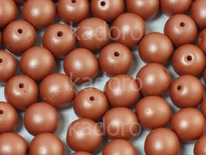 Round Beads Powdery Lt Brown 8 mm - 10 sztuk - 2849887622