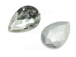 Szklany kamie fasetowany gruszka 29x20mm Crystal F - 1 sztuka - 2863905116