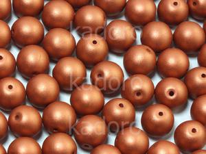 Round Beads Satin Metallic Bronze 8 mm - 10 sztuk - 2861818638