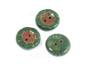 Table Cut Button Opaque Pine Green - Picasso 14 mm - 1 sztuka - 2876470912