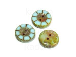 Table Cut Button Opaque Sky Blue - Picasso 14 mm - 1 sztuka - 2876470913