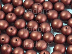 Round Beads Matte Metallic Dark Copper 8 mm - 10 sztuk - 2874486721